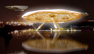 Illustration for article titled Zeppelins Transport You To Your Floating Island Hotel